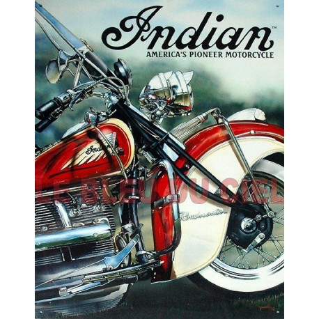  Plaque publicitaire plate 30 x 40 cm INDIAN  motorcycles.