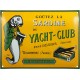  Plaque émaillée bombée 24 x 32 cm Sardine du yacht club Douarnenez