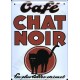 Plaque publicitaire bombée 15 x 21 cm Café du Chat Noir.