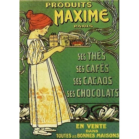  Plaque publicitaire 15 x 21 cm Produits Maximes.