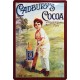 Plaque publicitaire 20 x 30 cm bombée et relief cadbury's Cocoa.