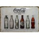 Plaque publicitaire 20 x 30 cm bombée en relief Bouteilles Coca Cola.