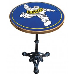 Table de bistrot émaillée en relief diamètre 55 cm : Michelin