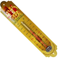 Thermomètre métal bombé  hauteur 30 cm  : LA  BLÉDINE