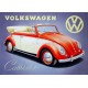 plaque publicitaire 30x40cm plate en relief : Volkswagen Cabriolet.