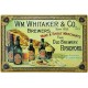 Plaque métal publicitaire 20x30cm bombée en relief  : WM. WHITAKER & Co.
