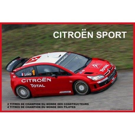 Décoration garage : plaque publicitaire 20x30cm bombée . Citroën sport.