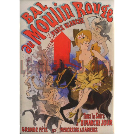 Plaque métal publicitaire 30x40 cm plate  : Bal au  Moulin Rouge.
