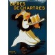 Plaque métal publicitaire 15x21cm bombée : Bières de Chartres