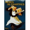 Plaque métal publicitaire 15x21cm bombée : Bières de Chartres