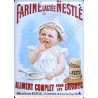 Plaque métal publicitaire 15x21cm plate : Farine Lactée Nestlé.