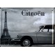 plaque métal publicitaire plate  15 x 21cm :  Citroën DS.