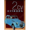 plaque métal publicitaire bombée   15 x 21cm :  Citroën  2CV.