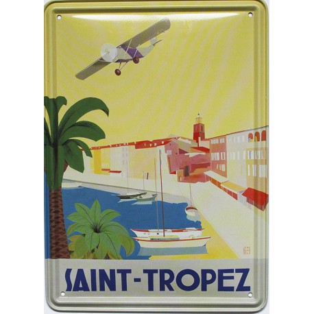 Plaque métal publicitaire : Port de Saint-Tropez.