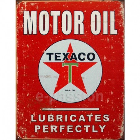 Plaque métal  publicitaire 30x40cm plate : Motor oil TEXACO