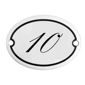 Numéro  Oval bombé 4.2 x3 cm.