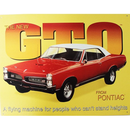 Plaque métal publicitaire 30 x 40 cm : Pontiac GTO
