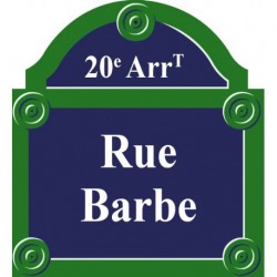 Plaque de rue émaillée Paris 40 x 30 cm avec fronton.