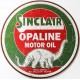 plaque publicitaire diamètre 30cm : SINCLAIR OPALINE MOTOR OIL