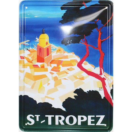 Plaque métal publicitaire 15x21cm plate :  ST. TROPEZ