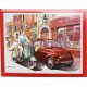 Plaque publicitaire métal 30x40cm plate relief  : Fiat 500
