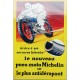 Plaque métal  publicitaire 27x40cm plate en relief : MICHELIN LE NOUVEAU PNEU...