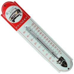 Thermomètre émaillé, bombé hauteur 30cm : PEUGEOT 204