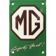 Plaque émaillée  bombée :  MG  logo