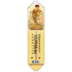 Thermomètre métal hauteur 28cm :  CHAMPAGNE POMMERY