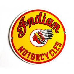 Plaque émaillée :  Indian Motorcycles