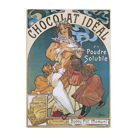  Plaque publicitaire plate 15 x 20 cm Chocolat Idéal