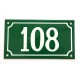 Numéro de rue  émaillé 10 x 18 cm vert - Numero 108