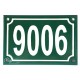 Numéro de rue  émaillé 10 x 15 cm vert - Numero 9006
