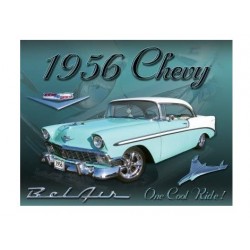 plaque métal publicitaire 30x40cm plate : CHEVY 1956 BEL AIR