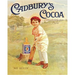 Plaque métal publicitaire 28 x 40 cm plate : Cadbury's Cocoa