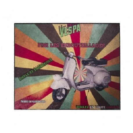 Plaque métal  22x28cm plate :  VESPA La Dolce Vita