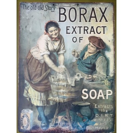 Plaque métal publicitaire 30x40cm plate : Borax