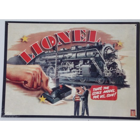 Plaque métal publicitaire 40x29cm plate : Lionel