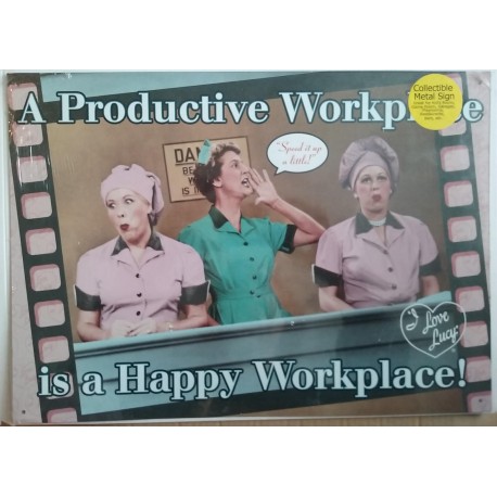 Plaque métal publicitaire 38x30cm plate : A Productive Workplace