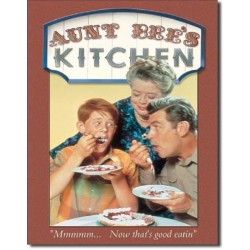 Plaque métal publicitaire 40x30cm plate : AUNT BEE'S KITCHEN
