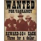 Plaque métal publicitaire 30x38cm plate : Wanted for vagrancy  The 3 Stooges