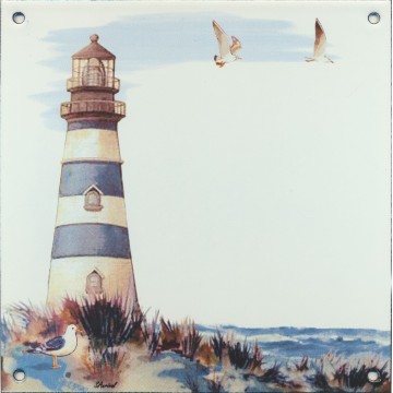 Plaque émaillée 15 x 15 cm : PHARE