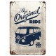plaque métal publicitaire 20x30cm bombée en relief :  VW Combi The Original Ride