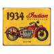 Plaque métal publicitaire 30x40cm plate : INDIAN MOTORCYCLES 1934