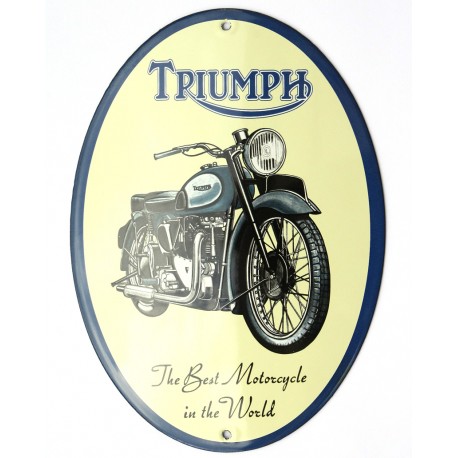 Plaque émaillée  : TRIUMPH BEST MOTORCYCLE