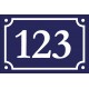 Numéro de rue émaillé 10 x 15 cm - 4 trous Garamond Bold