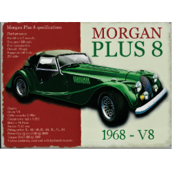 Plaque métal publicitaire 20x30cm plane :  MORGAN PLUS 8