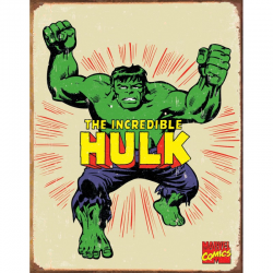 Plaque métal plate 30 x 40 cm : Hulk