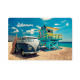 Plaque métal en relief bombée 20 x 30 cm :  VW Combi Beach Life