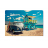 Plaque métal en relief bombée 20 x 30 cm :  VW Combi Beach Life